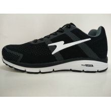 China Wholesale Brand Black Knitting Running Shoes